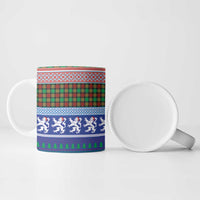 Scottish Christmas Ceramic Mug Xmas Royal Lions and Tartan - Wonder Print Shop