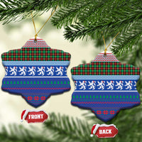 Scottish Christmas Ceramic Ornament Xmas Royal Lions and Tartan - Wonder Print Shop