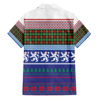 Scottish Christmas Family Matching Off Shoulder Short Dress and Hawaiian Shirt Xmas Royal Lions and Tartan - Wonder Print Shop