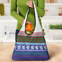 Scottish Christmas Grocery Bag Xmas Royal Lions and Tartan - Wonder Print Shop