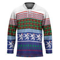 Scottish Christmas Hockey Jersey Xmas Royal Lions and Tartan - Wonder Print Shop