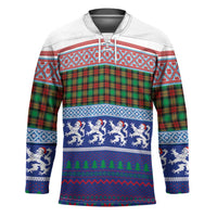 Scottish Christmas Hockey Jersey Xmas Royal Lions and Tartan - Wonder Print Shop