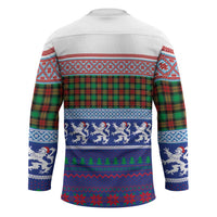 Scottish Christmas Hockey Jersey Xmas Royal Lions and Tartan - Wonder Print Shop