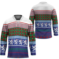 Scottish Christmas Hockey Jersey Xmas Royal Lions and Tartan - Wonder Print Shop