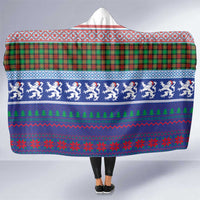 Scottish Christmas Hooded Blanket Xmas Royal Lions and Tartan - Wonder Print Shop