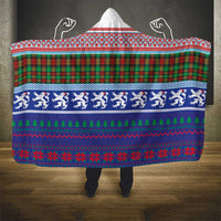 Scottish Christmas Hooded Blanket Xmas Royal Lions and Tartan - Wonder Print Shop