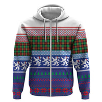 Scottish Christmas Hoodie Xmas Royal Lions and Tartan - Wonder Print Shop