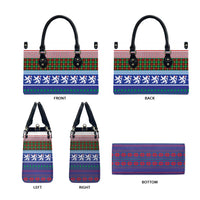 Scottish Christmas Leather Bag Xmas Royal Lions and Tartan - Wonder Print Shop