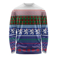 Scottish Christmas Long Sleeve Shirt Xmas Royal Lions and Tartan - Wonder Print Shop