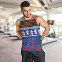 Scottish Christmas Men Tank Top Xmas Royal Lions and Tartan - Wonder Print Shop