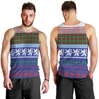 Scottish Christmas Men Tank Top Xmas Royal Lions and Tartan - Wonder Print Shop