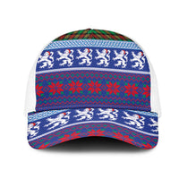 Scottish Christmas Mesh Trucker Cap Xmas Royal Lions and Tartan - Wonder Print Shop