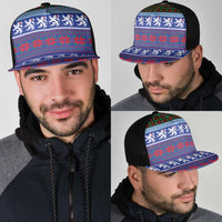 Scottish Christmas Mesh Trucker Cap Xmas Royal Lions and Tartan - Wonder Print Shop