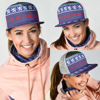 Scottish Christmas Mesh Trucker Cap Xmas Royal Lions and Tartan - Wonder Print Shop