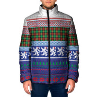 Scottish Christmas Padded Jacket Xmas Royal Lions and Tartan - Wonder Print Shop