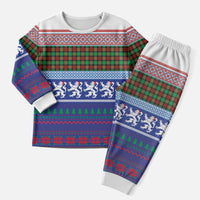 Scottish Christmas Pajama Set Xmas Royal Lions and Tartan - Wonder Print Shop
