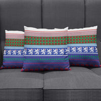 Scottish Christmas Pillow Cover Xmas Royal Lions and Tartan - Wonder Print Shop