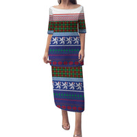 Scottish Christmas Puletasi Xmas Royal Lions and Tartan - Wonder Print Shop