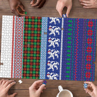 Scottish Christmas Puzzle Xmas Royal Lions and Tartan - Wonder Print Shop