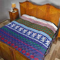 Scottish Christmas Quilt Xmas Royal Lions and Tartan - Wonder Print Shop