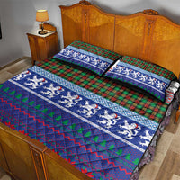 Scottish Christmas Quilt Bed Set Xmas Royal Lions and Tartan - Wonder Print Shop