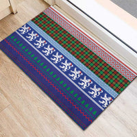 Scottish Christmas Rubber Doormat Xmas Royal Lions and Tartan - Wonder Print Shop