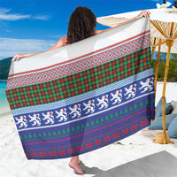 Scottish Christmas Sarong Xmas Royal Lions and Tartan - Wonder Print Shop