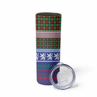 Scottish Christmas Skinny Tumbler Xmas Royal Lions and Tartan - Wonder Print Shop