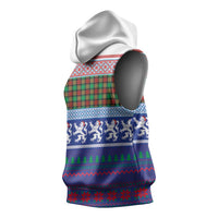 Scottish Christmas Sleeveless Hoodie Xmas Royal Lions and Tartan - Wonder Print Shop