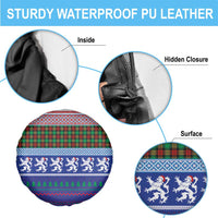 Scottish Christmas Spare Tire Cover Xmas Royal Lions and Tartan - Wonder Print Shop