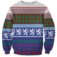 Scottish Christmas Sweatshirt Xmas Royal Lions and Tartan - Wonder Print Shop
