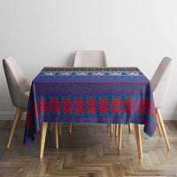 Scottish Christmas Tablecloth Xmas Royal Lions and Tartan - Wonder Print Shop