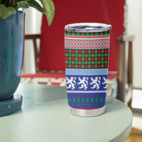 Scottish Christmas Tumbler Cup Xmas Royal Lions and Tartan - Wonder Print Shop