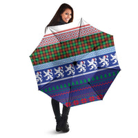 Scottish Christmas Umbrella Xmas Royal Lions and Tartan - Wonder Print Shop
