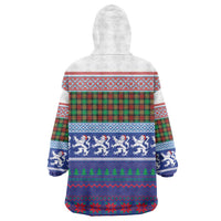 Scottish Christmas Wearable Blanket Hoodie Xmas Royal Lions and Tartan - Wonder Print Shop