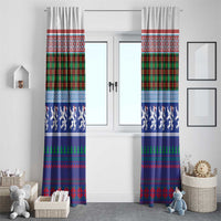 Scottish Christmas Window Curtain Xmas Royal Lions and Tartan - Wonder Print Shop