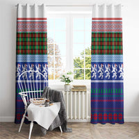 Scottish Christmas Window Curtain Xmas Royal Lions and Tartan - Wonder Print Shop