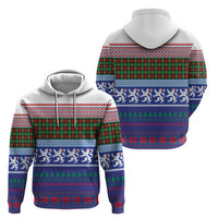 Scottish Christmas Zip Hoodie Xmas Royal Lions and Tartan - Wonder Print Shop