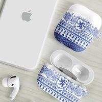 Scottish Christmas AirPods Case Scotland Thistle and Celtic Knot White-Blue Color - Wonder Print Shop