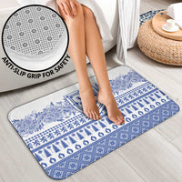 Scottish Christmas Bathroom Set Scotland Thistle and Celtic Knot White-Blue Color - Wonder Print Shop