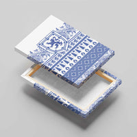 Scottish Christmas Canvas Wall Art Scotland Thistle and Celtic Knot White-Blue Color - Wonder Print Shop