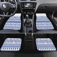 Scottish Christmas Car Mats Scotland Thistle and Celtic Knot White-Blue Color - Wonder Print Shop
