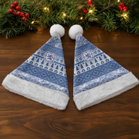 Scottish Christmas Santa Hat Scotland Thistle and Celtic Knot White-Blue Color - Wonder Print Shop