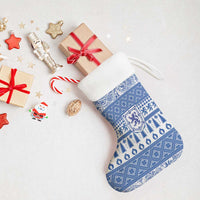 Scottish Christmas Christmas Stocking Scotland Thistle and Celtic Knot White-Blue Color - Wonder Print Shop