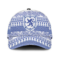 Scottish Christmas Classic Cap Scotland Thistle and Celtic Knot White-Blue Color - Wonder Print Shop