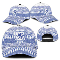 Scottish Christmas Classic Cap Scotland Thistle and Celtic Knot White-Blue Color - Wonder Print Shop