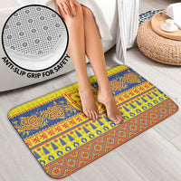 Scottish Christmas Bathroom Set Scotland Thistle and Celtic Knot Yellow-Red Color - Wonder Print Shop