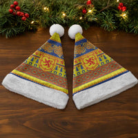 Scottish Christmas Santa Hat Scotland Thistle and Celtic Knot Yellow-Red Color - Wonder Print Shop
