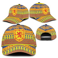 Scottish Christmas Classic Cap Scotland Thistle and Celtic Knot Yellow-Red Color - Wonder Print Shop