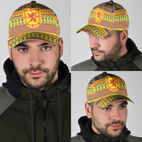 Scottish Christmas Classic Cap Scotland Thistle and Celtic Knot Yellow-Red Color - Wonder Print Shop